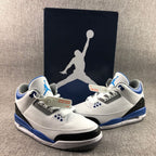 Fragment x Air Jordan 3 White Blue Sneakers CT8532-040