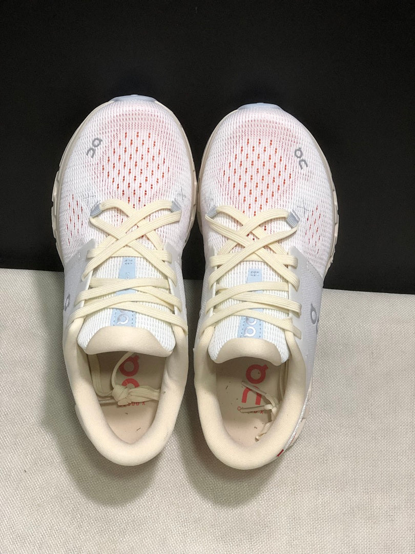 On Cloud X 4 Ivory Salmon Running Sneakers