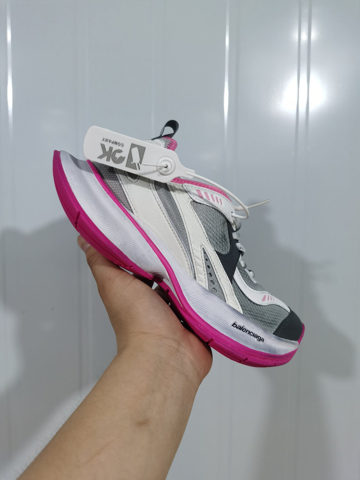 Balenciaga Circuit Sneakers Grey Pink 793944 WFLYG 0315