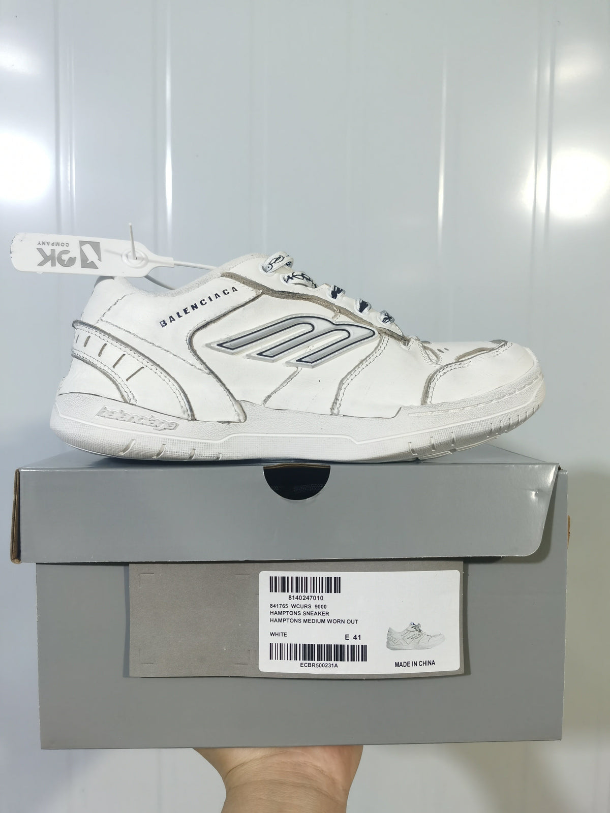 Balenciaga Hampton Sneakers White Style 9000