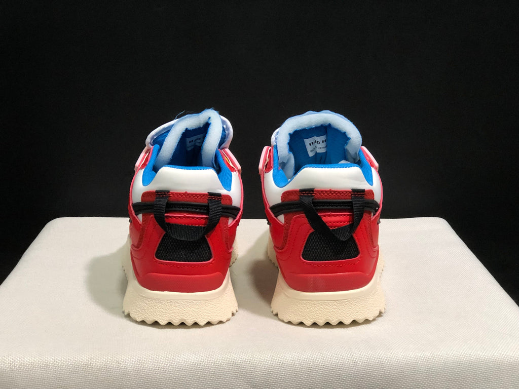 Off-White Red White Blue High-Top Sneakers