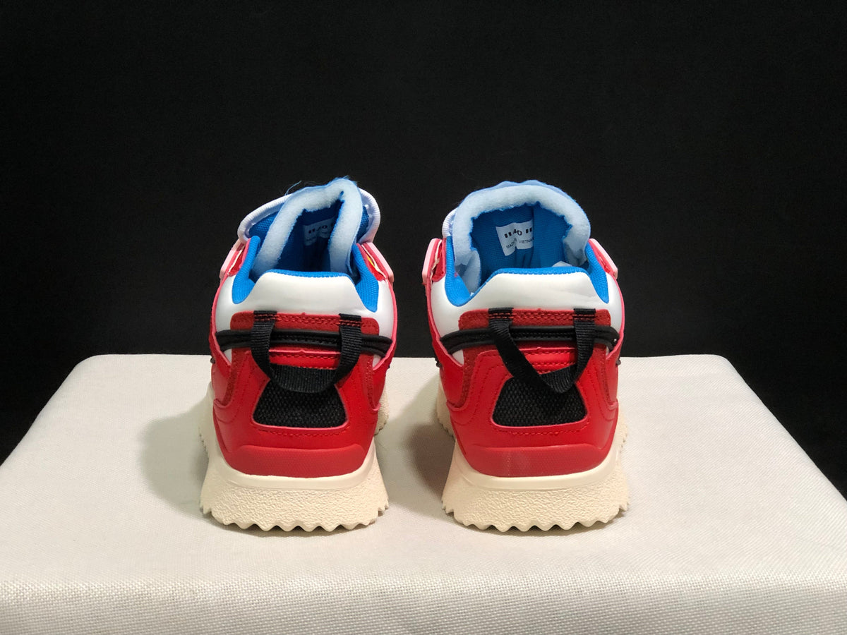 Off-White Red White Blue High-Top Sneakers