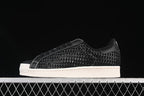 adidas Superstar IE8878 Black Woven Low-Top Sneakers
