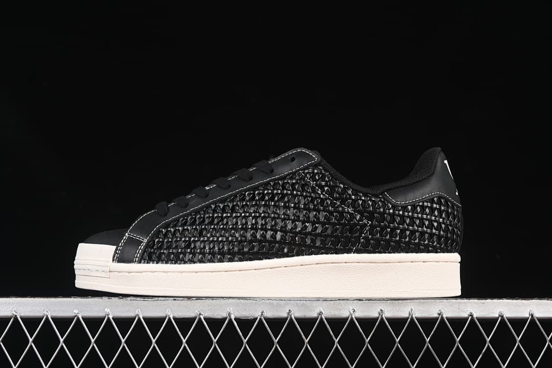 adidas Superstar IE8878 Black Woven Low-Top Sneakers