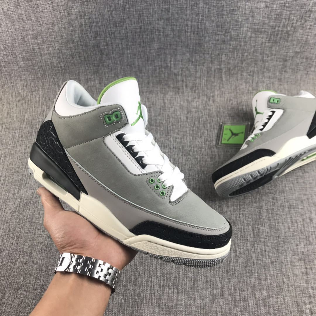 Jordan Air Jordan 3 Grey Green Sneakers 136064-006
