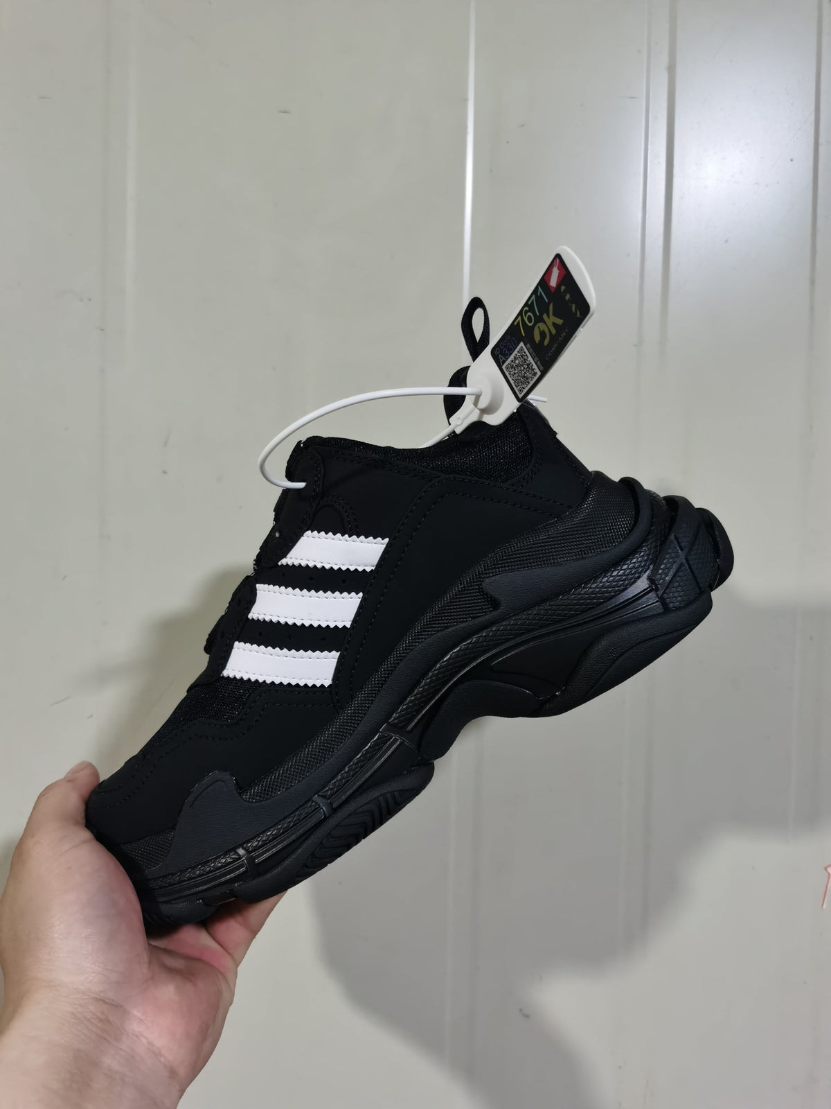 Balenciaga Triple S Sneakers Black White 1004