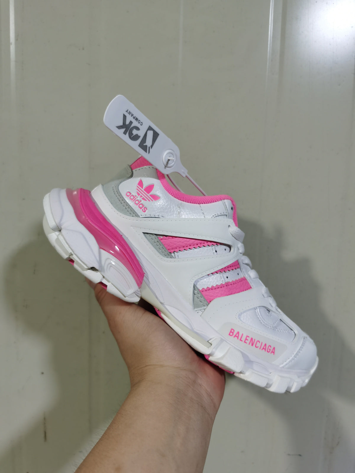 Adidas x Balenciaga Track Forum Low Sneakers White Pink 9050