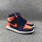 Air Jordan 1 Mid Blue Orange Sneakers AH7389-408