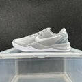Nike Gray and White Low-Top Basketball Shoes