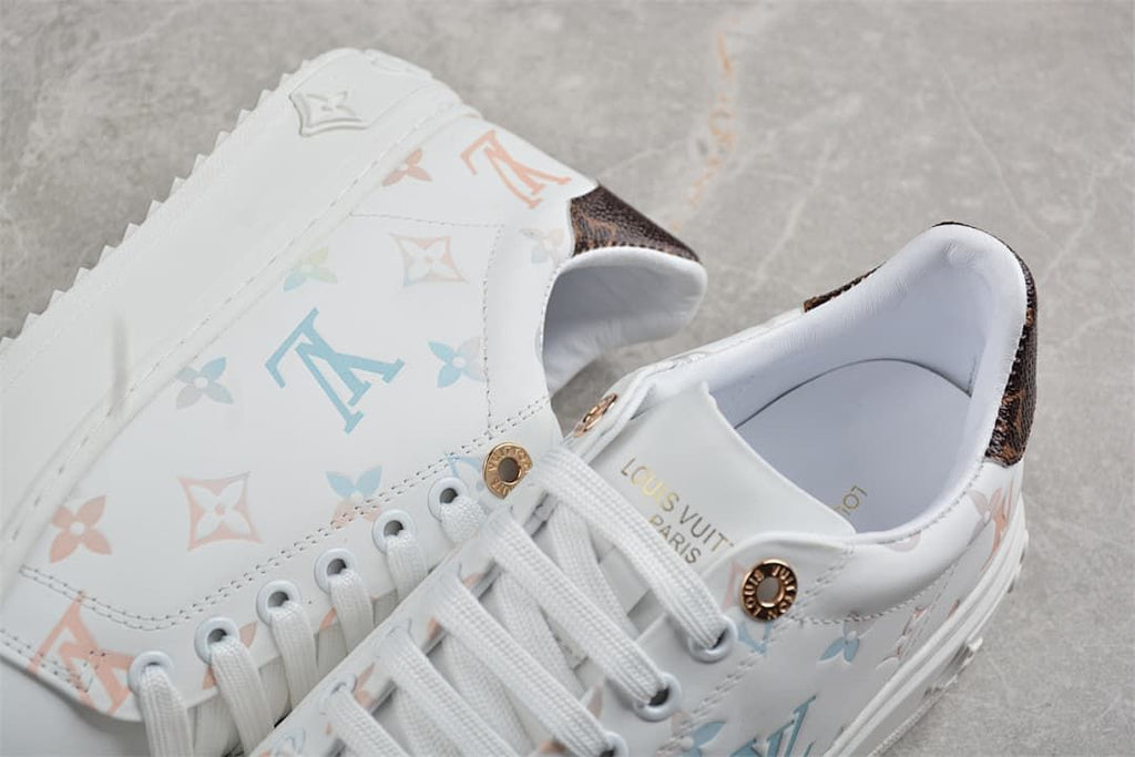 Louis Vuitton Time Out Low Top Platform Sneaker, White Multicolor