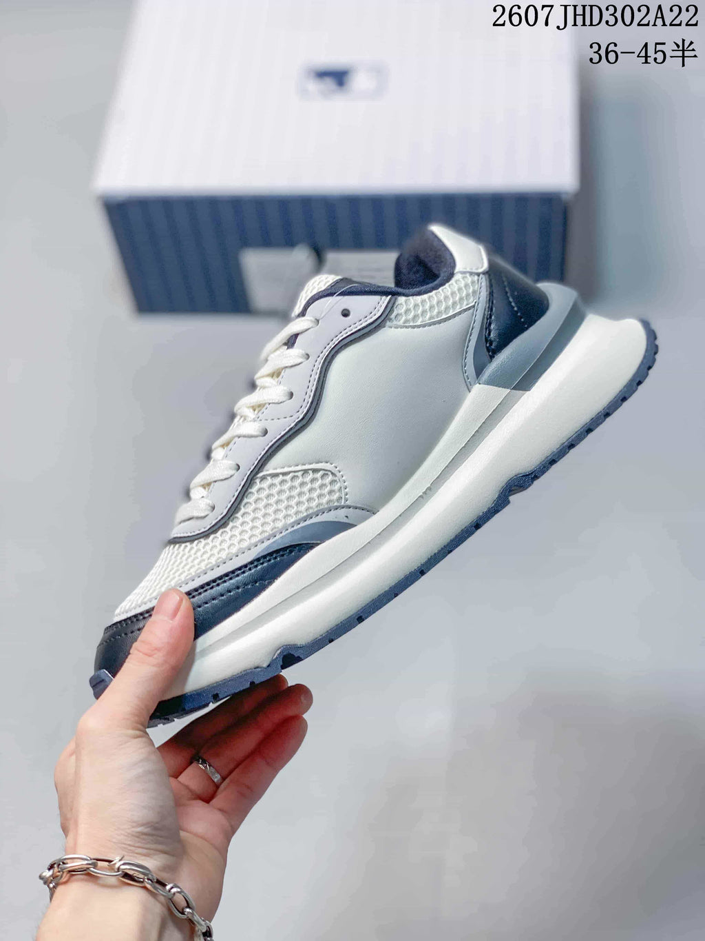 MLB Chunky Runner Sneakers White Navy 2607JHD302A22