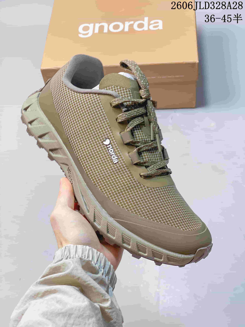 NORDA 612770UOI Trail Hiking Shoes, Olive, Style 328A28