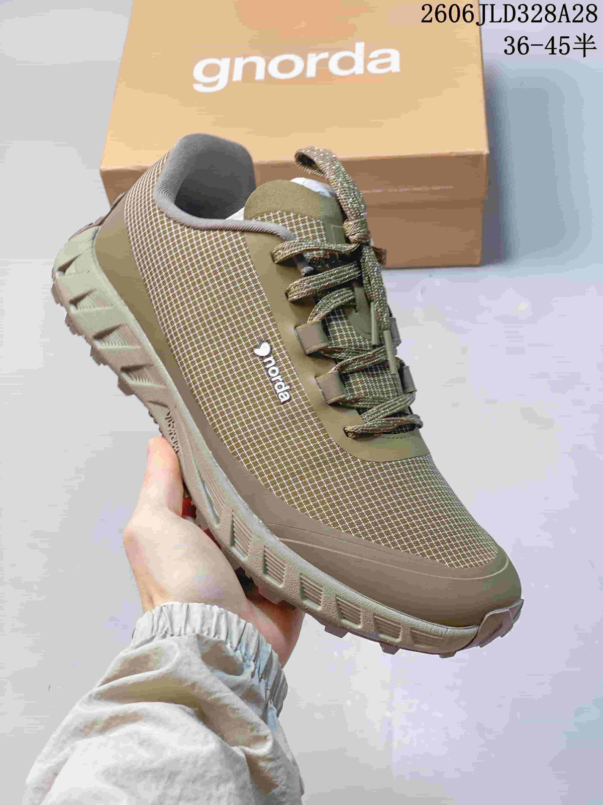 NORDA 612770UOI Trail Hiking Shoes, Olive, Style 328A28