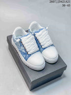 Numeris 2607JJD421A21 Blue Printed Canvas Platform Sneakers