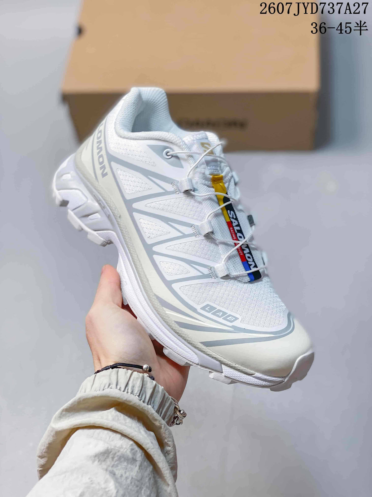 Salomon XT-6 GTX Low-Top Sneakers White and Gray