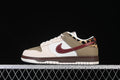 Nike Dunk Low Sneakers in Sail, Olive and Burgundy
