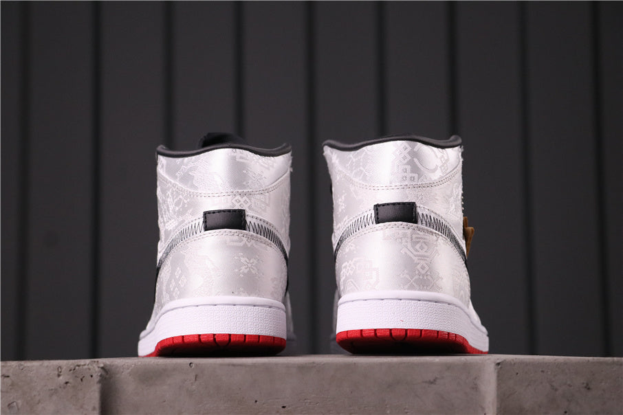 Air Jordan 1 Mid Edison Chen White Silk CU2804-100 Sneakers