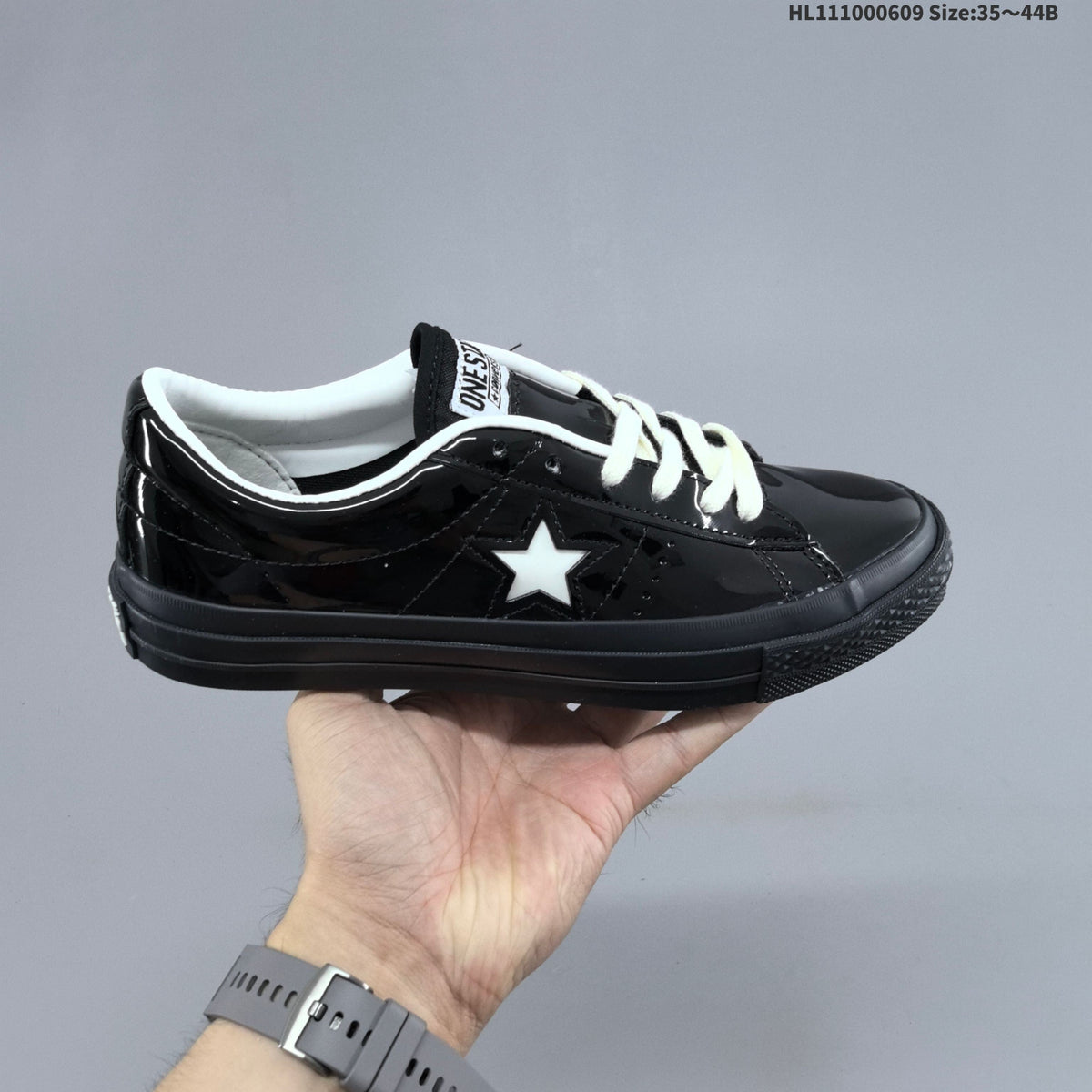 Converse One Star Low-Top Lifestyle Sneakers, Black and White
