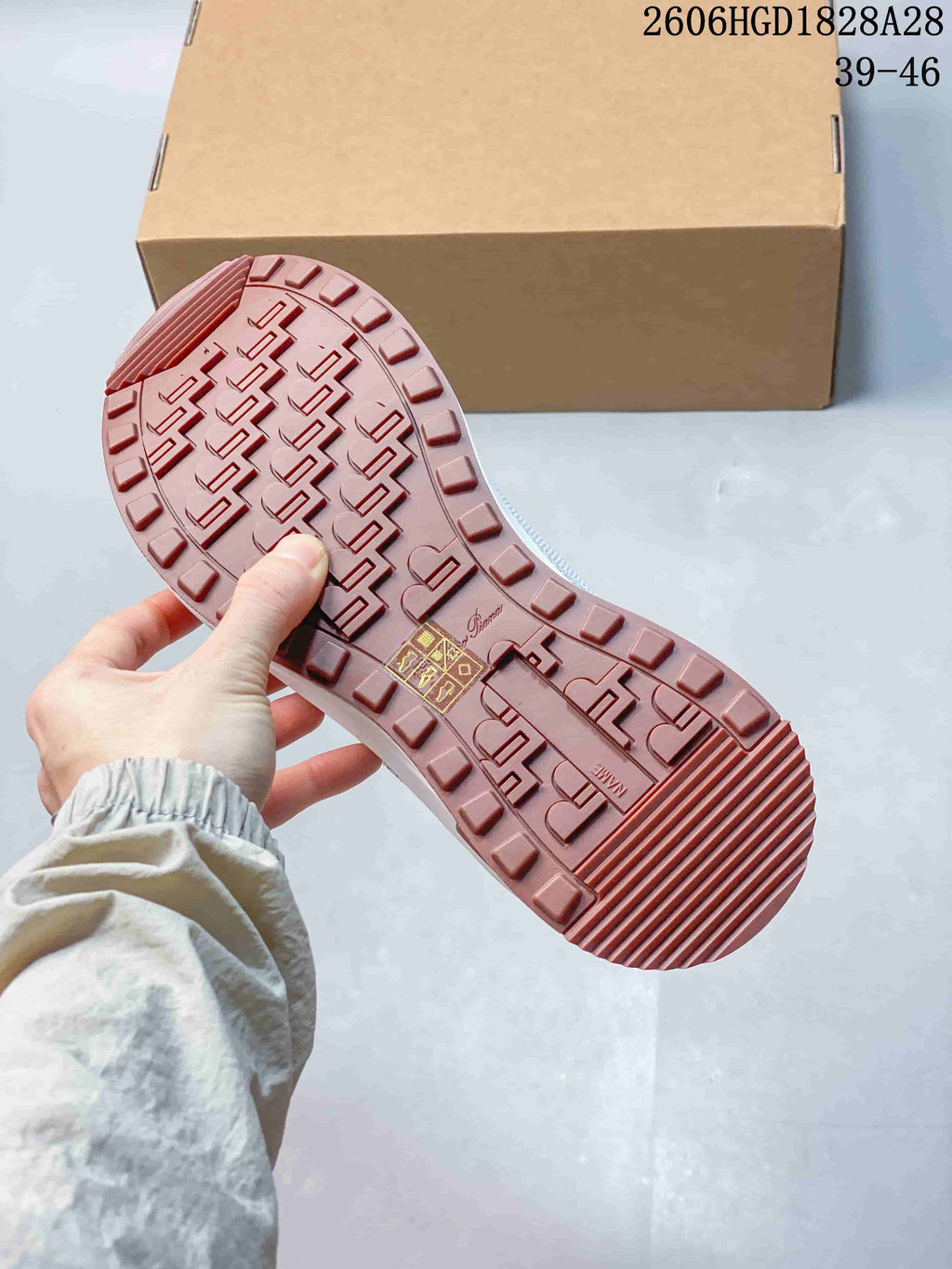 Loro Piana Week End Walk Sneakers, White and Dusty Rose
