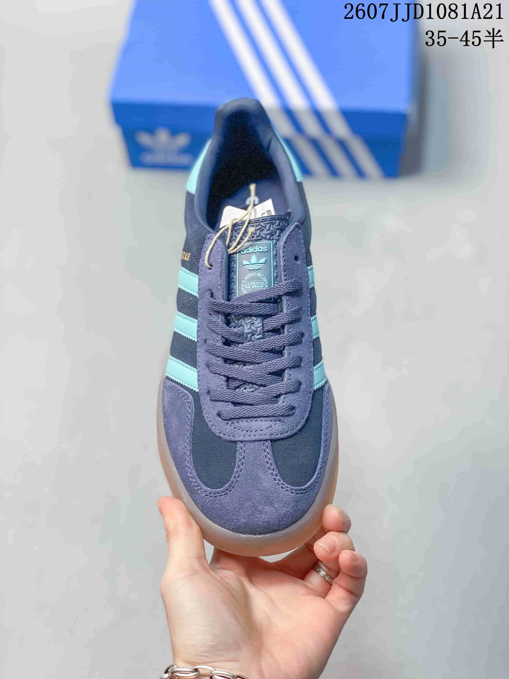adidas Gazelle Indoor Sneakers Navy Turquoise