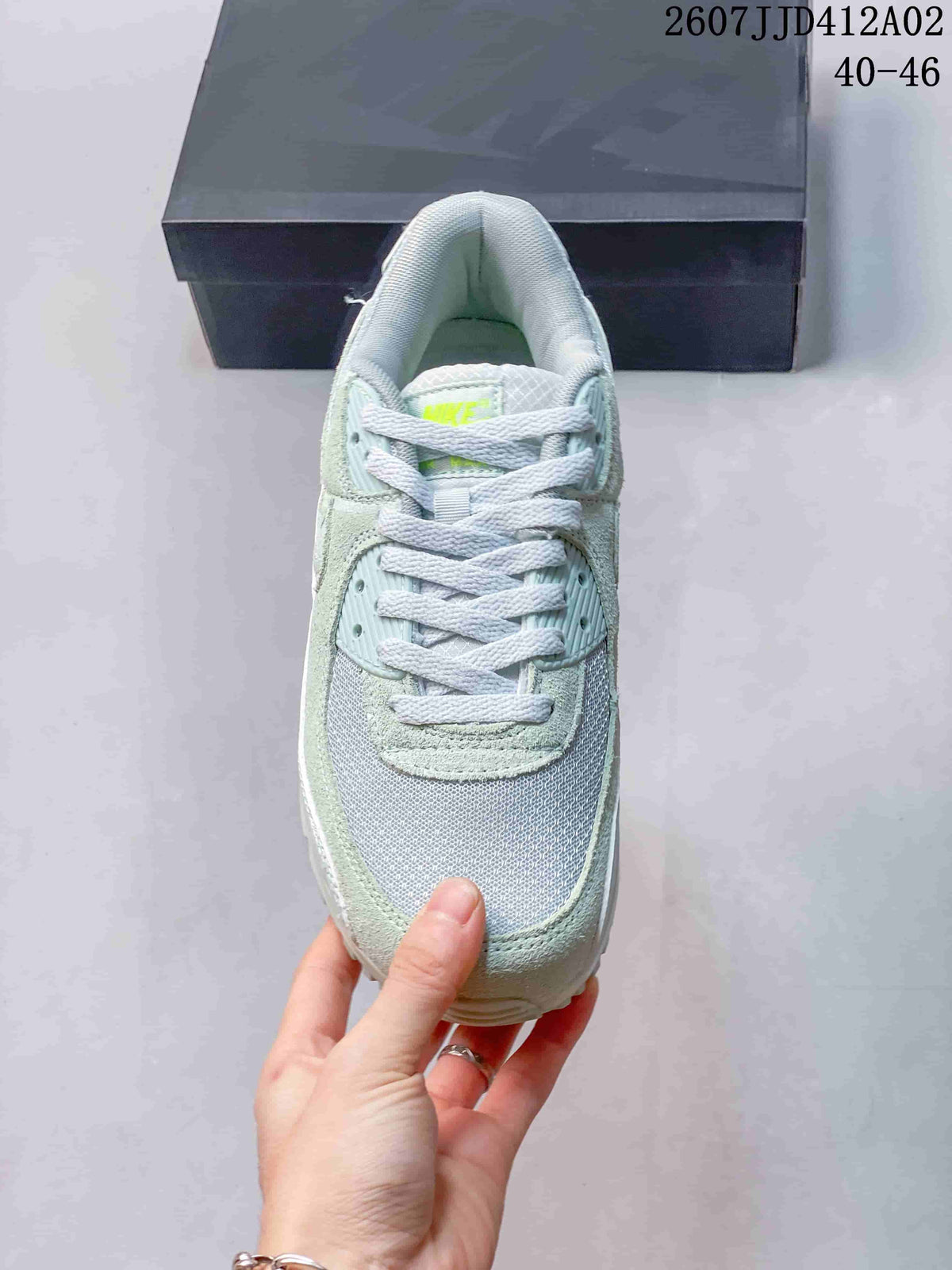Nike Air Max 90 Sneakers in Pale Blue and Mint
