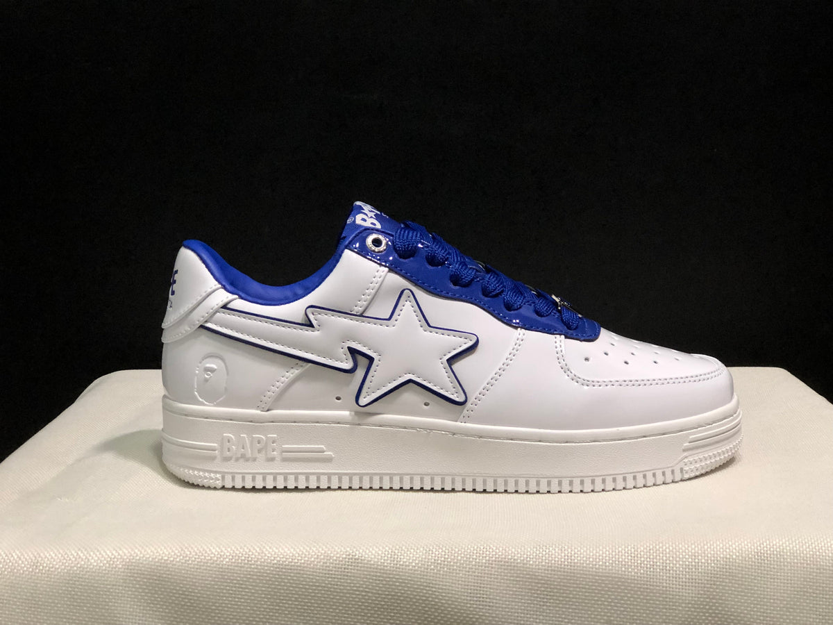 BAPE STA Low-Top Sneakers White and Blue