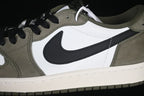 Travis Scott x Air Jordan 1 Low OG Olive White Sneakers HQ6998-200