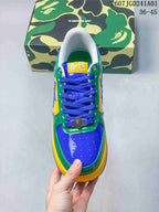BAPE × KIDSuper BAPE STA Low-Top Sneakers, Green Yellow Blue