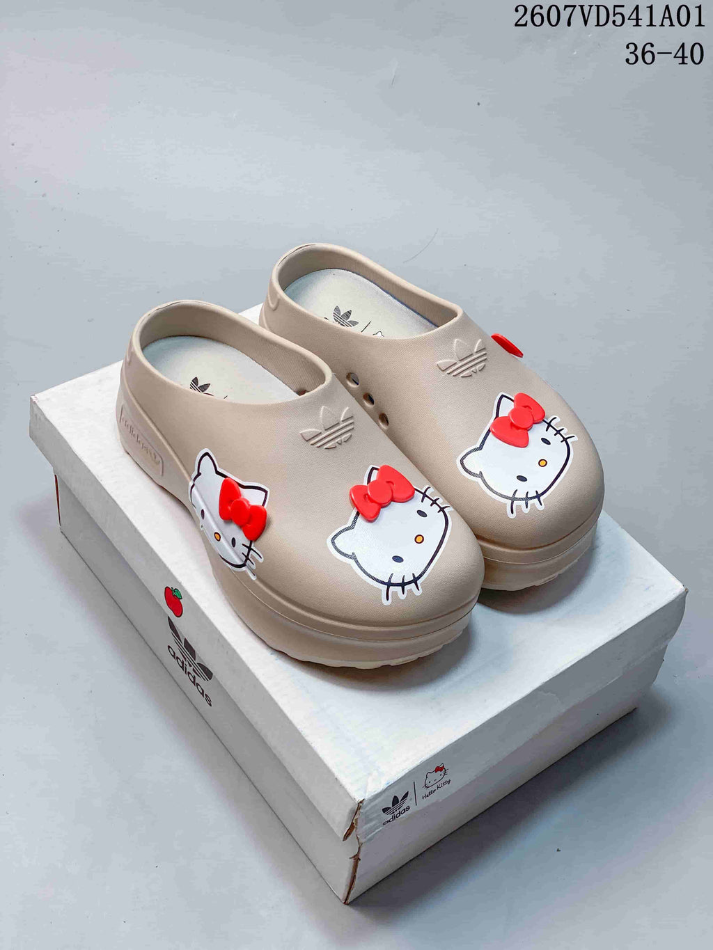 adidas x Hello Kitty Platform Mule Clogs in Beige