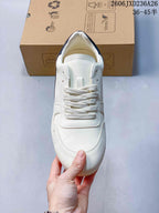 Rick Owens Concordians Low-Top Lace-Up Sneakers in White and Navy