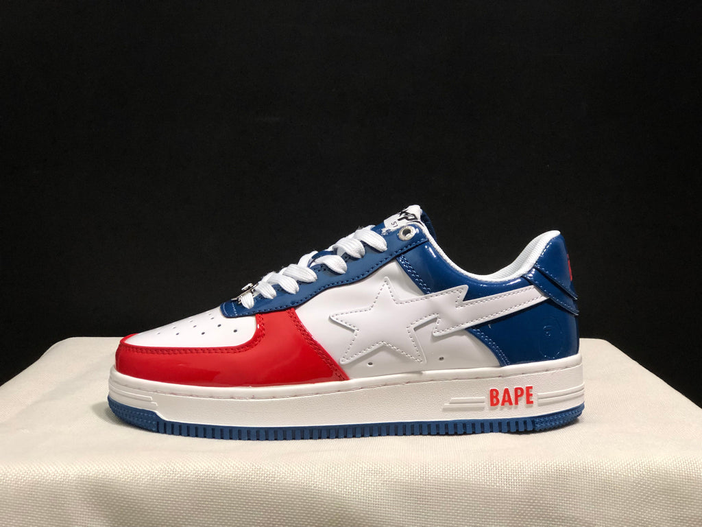 Bape Sta Low-Top Sneakers White Blue Red