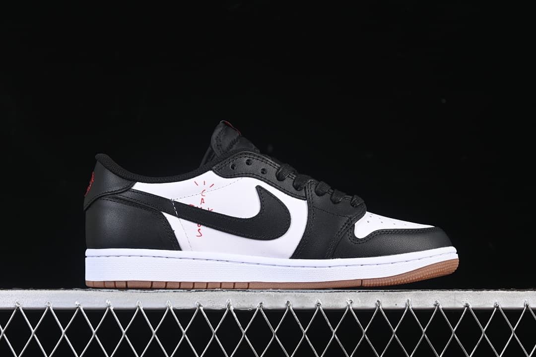 Travis Scott x Air Jordan 1 Low OG Black White Sneaker DM7866-201