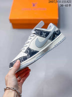 Nike Dunk Low Retro x IP Sneakers White Grey Navy
