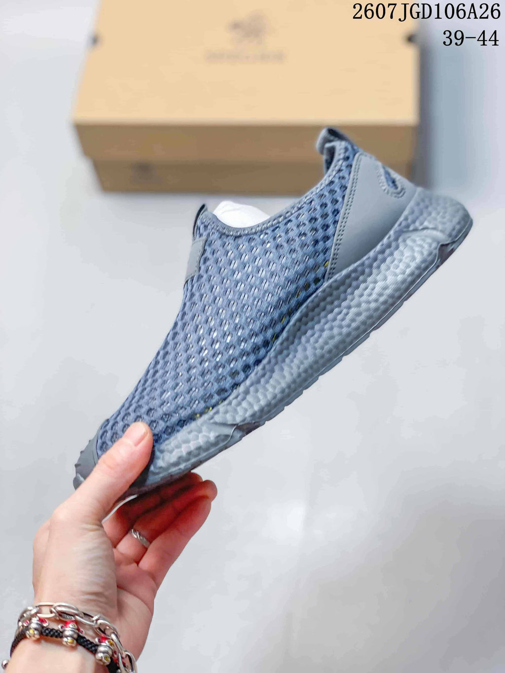 SREGIEK 712260TOI Mesh Slip-On Sneakers Blue Gray