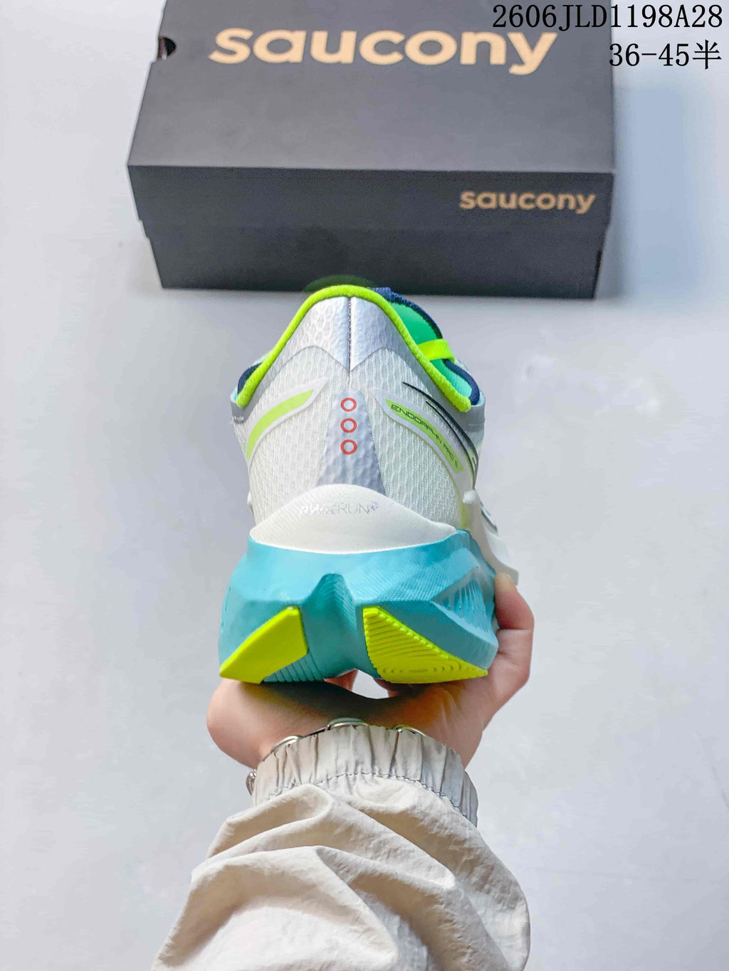 Saucony Endorphin Speed 5 Running Shoes, White and Aqua