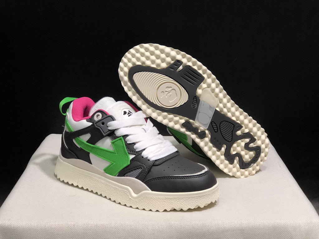 Off-White Out Of Office Sneakers Black Grey Green