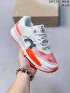 On THE ROGER Pro 2 Tennis Sneakers White Pink Orange