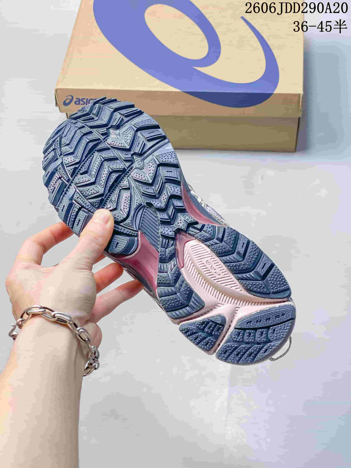ASICS Tiger Gel-Kahana 8 Trail Sneakers in Gray, Pink & Navy