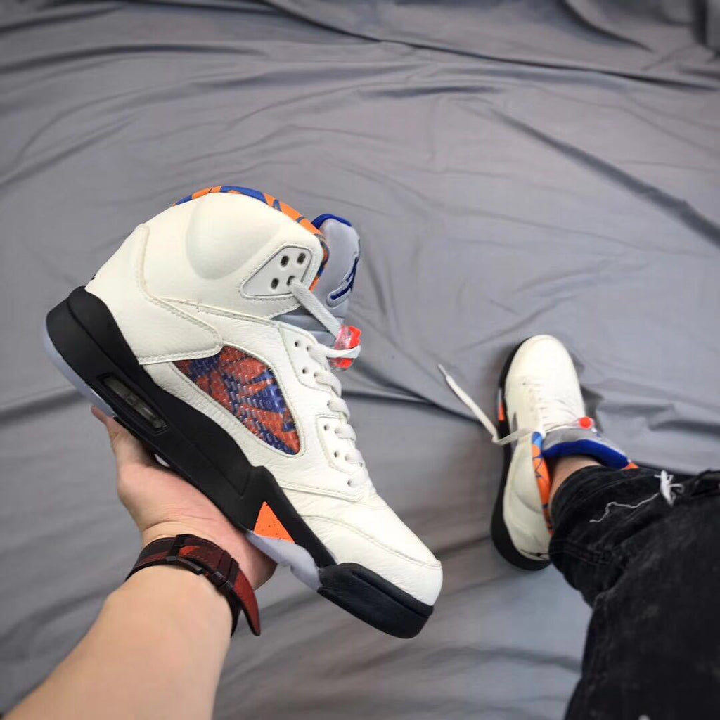Jordan Air Jordan 5 International Flight White Orange Blue Sneakers