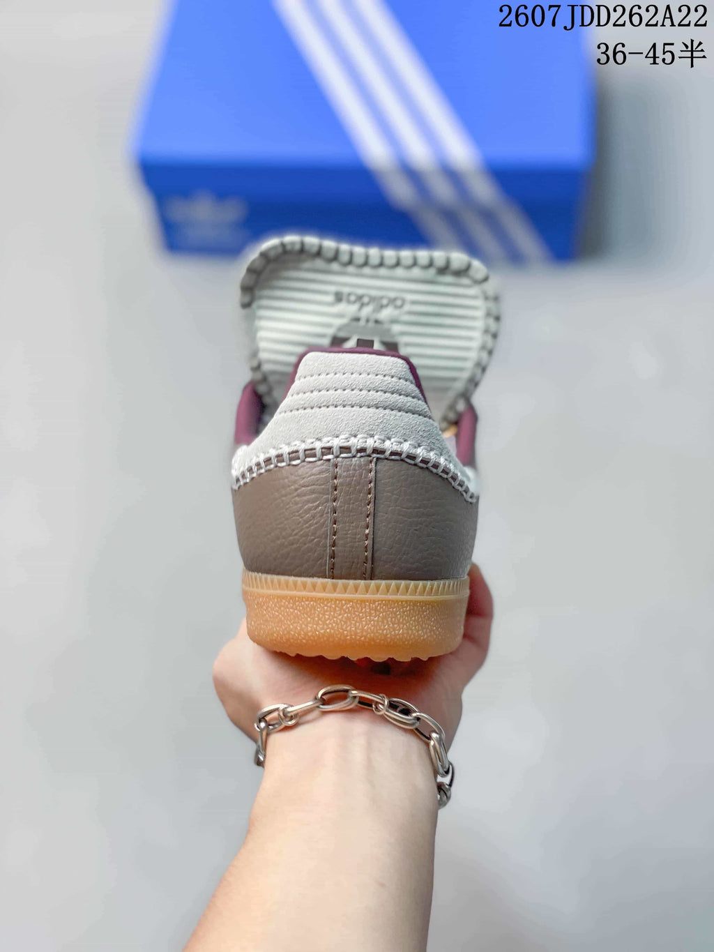 adidas Originals Samba Vegan OG Sneakers Gray White Gum