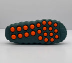 Nike Dark Green Slides with Orange Sole Details