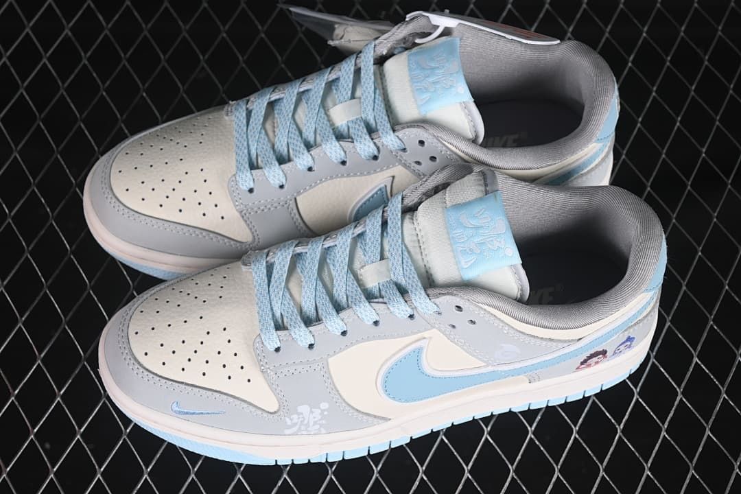 Nike SB Dunk Low Nezha Grey White Blue Sneakers