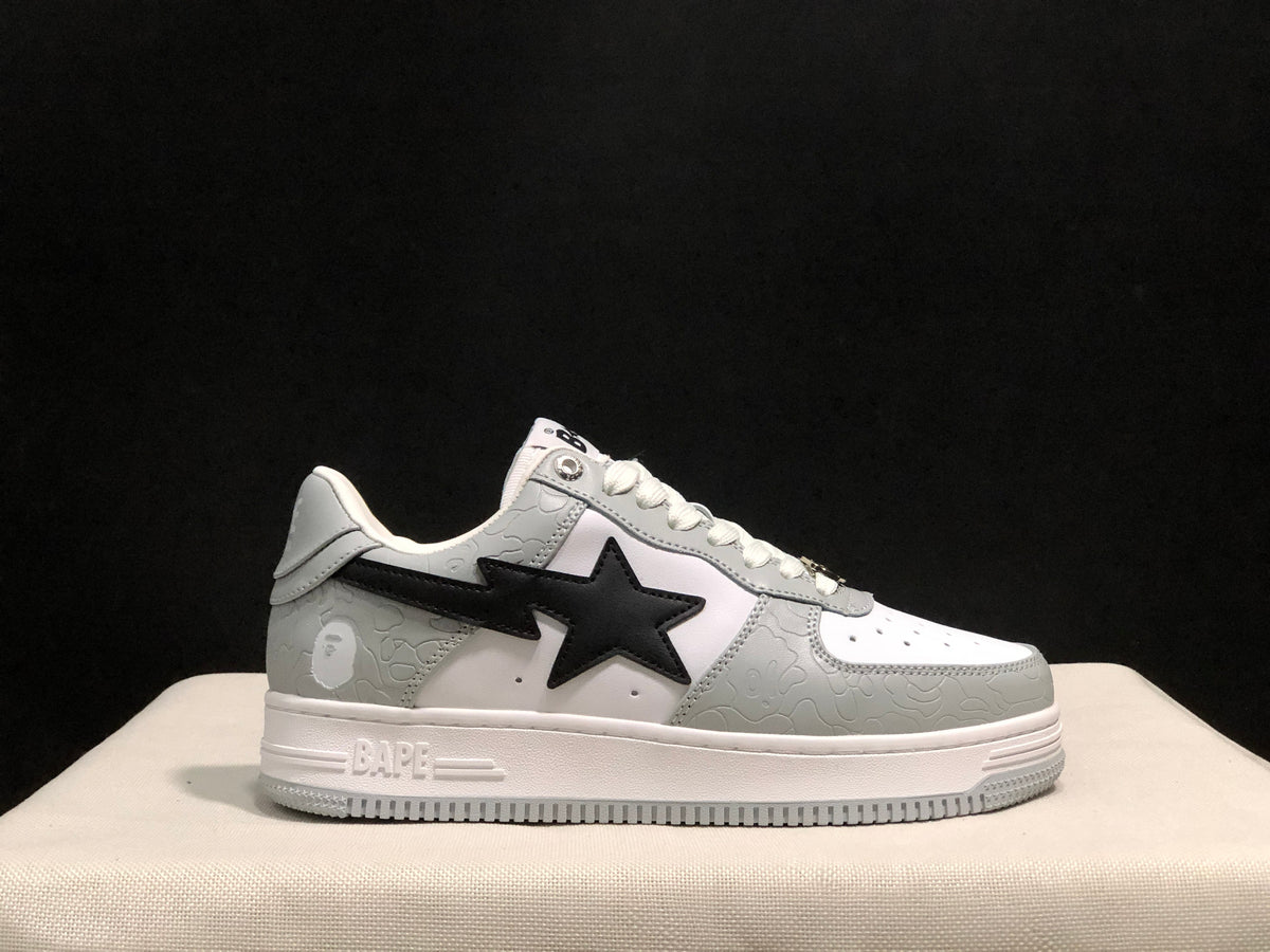 BAPE Sta Low-Top Sneakers White Grey Black
