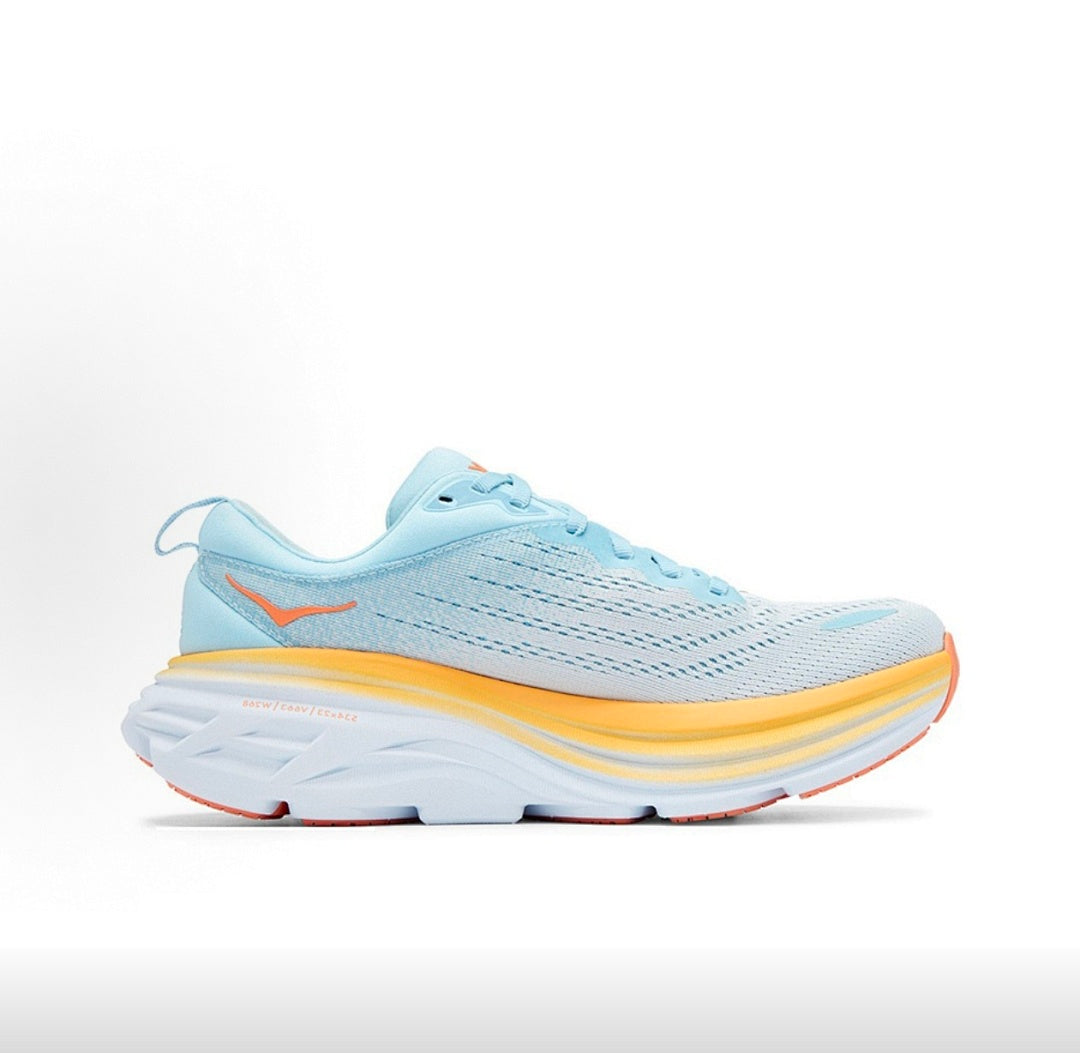 HOKA Bondi 8 Running Shoes in Light Blue