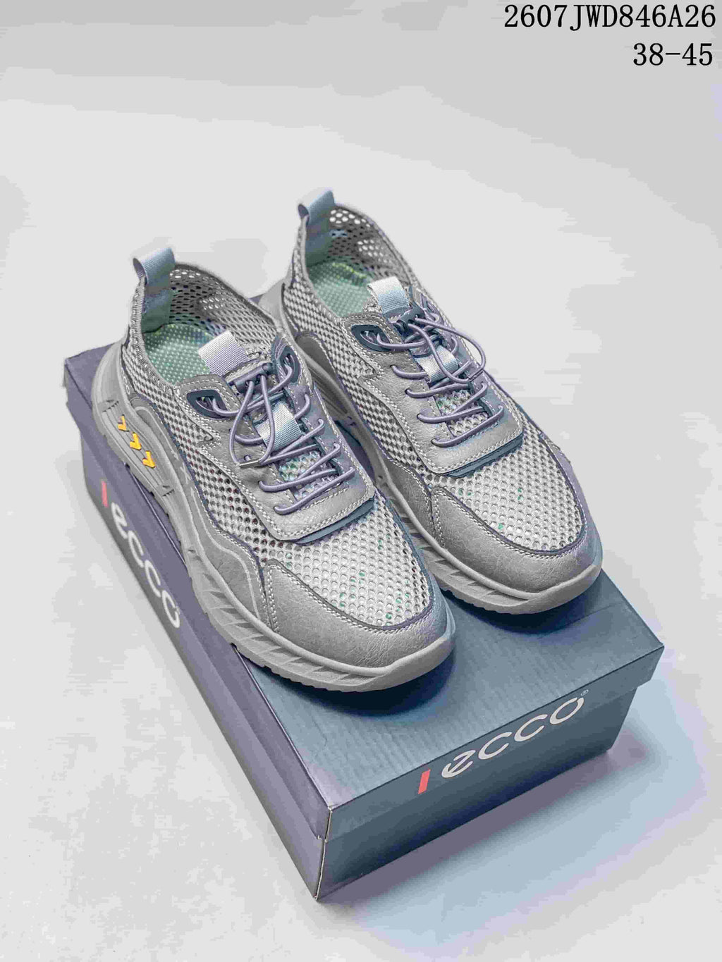 ECCO 2607JWD846A26 Men's Grey Mesh Sneakers