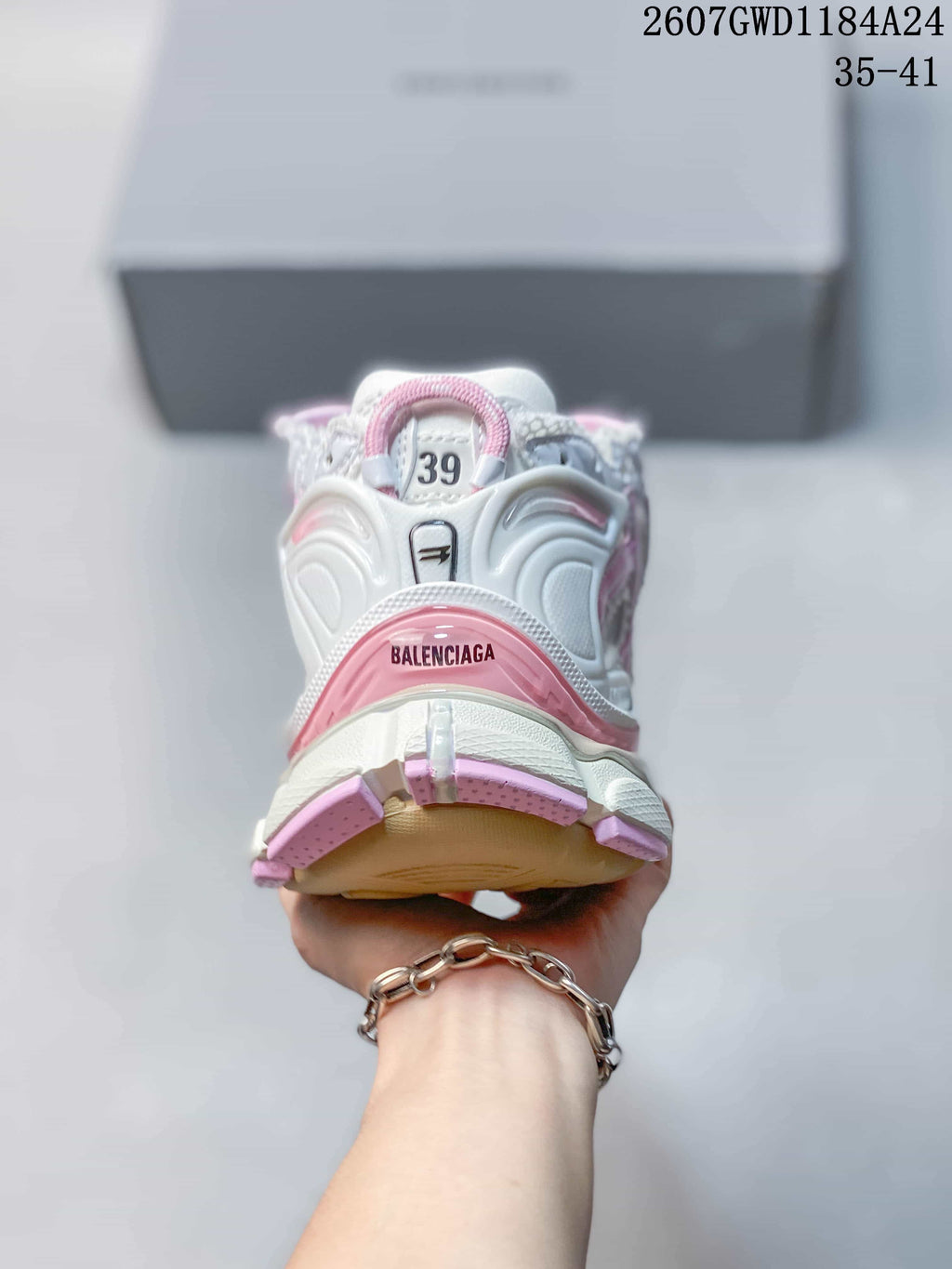 Balenciaga Runner Sneakers Pink White 722630EYT