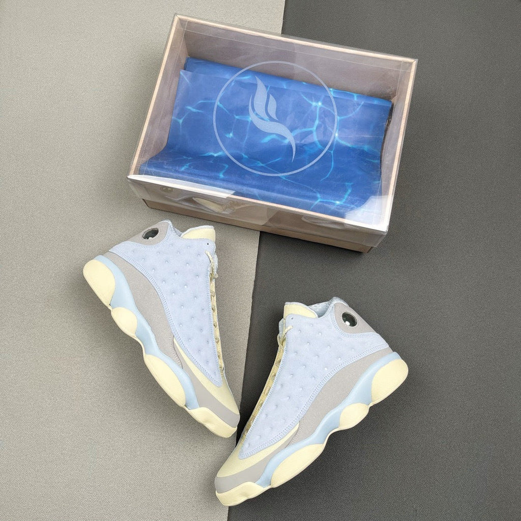 Jordan 13 SoleFly DX5763-100 Sneakers in Blue and Cream
