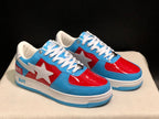 BAPE BAPE STA Low-Top Sneakers Blue Red White Marvel Style