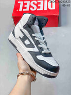 Diesel S-Ukiyo High-Top Sneakers White and Dark Gray Y03363