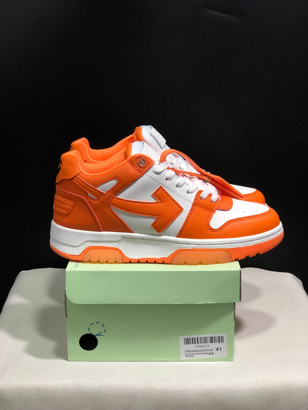 OFF-WHITE Out Of Office Low-Top Sneakers Orange White